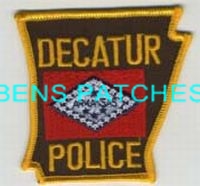 ARKANSAS,DECATUR POLICE 2 STATE SHAPED